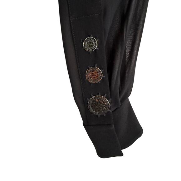 Proenza Scharler Metal Chiffon Embroidery top Size 4 Black - Picture 5 of 10